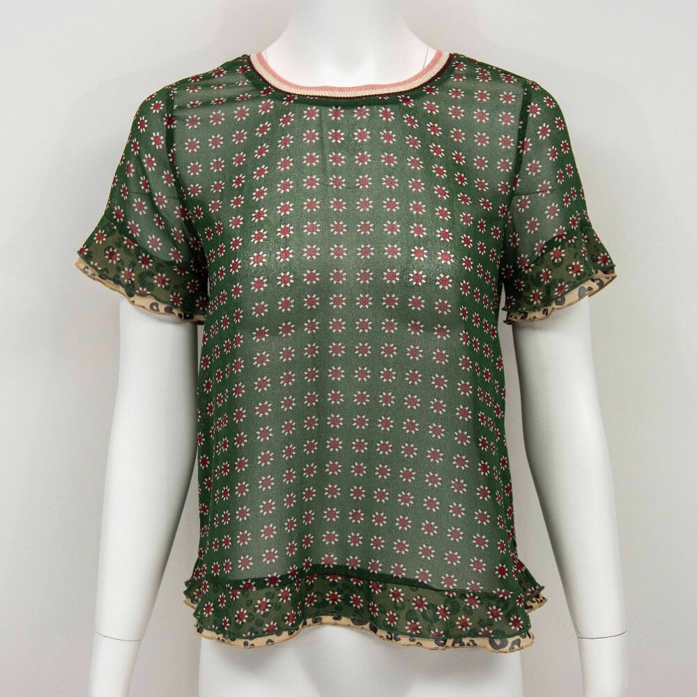Scotch & Soda The Peaks Green Floral Blouse